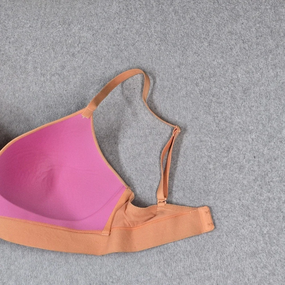 PINK Victoria's Secret Women Bra 36D Peach Wear Everywhere T Shirt Wireless